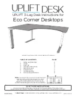 UPLIFT 3-Leg Desk Instructions Manual предпросмотр