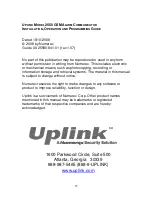 Preview for 27 page of Uplink 19-25133-841 Installation, Operations And Programming Manual