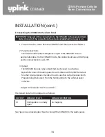 Preview for 17 page of Uplink CDMAEX Installation & User Manual