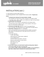 Preview for 22 page of Uplink CDMAEX Installation & User Manual