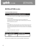 Preview for 18 page of Uplink LTE30EX Installation & User Manual