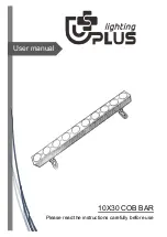 Preview for 1 page of Uplus Lighting 10X30 COB BAR User Manual