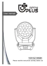 Uplus Lighting 19X15Z WASH User Manual предпросмотр