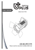 Preview for 1 page of Uplus Lighting 200 MZ-SPOT PR User Manual