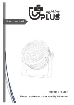 Uplus Lighting 3010 IP PAR User Manual preview