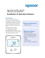 Preview for 1 page of Uponor A3041501 Installation & Operation Manual