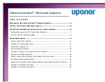 Preview for 1 page of Uponor Climate Control Manual