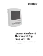 Uponor Comfort-E Installation And Operation Manual preview