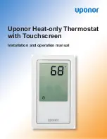 Uponor Heat-only Thermostat Installation And Operation Manual preview