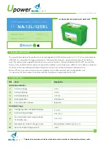 Preview for 1 page of UPOWER Ecoline NauticBattery NA-12Li125BL Quick Start Manual