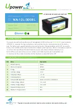 UPOWER Ecoline NauticBattery NA-12Li300BL Quick Start Manual предпросмотр