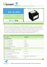 Preview for 1 page of UPOWER Ecoline NauticBattery NA-12Li50BL Quick Start Manual