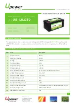 UPOWER Ecoline UE-12Li250 Manual preview