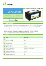 Предварительный просмотр 1 страницы UPOWER Ecoline UE-12Li300BL Quick Start Manual