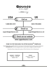 Preview for 2 page of Upper Bounce BOUNCE GALAXY UBSF01-3856-BT Assembly Manual