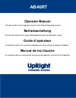 Upright AB46RT Operator'S Manual preview