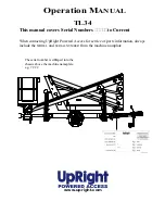 Предварительный просмотр 3 страницы Upright POWERED ACCESS TL34 Service Manual