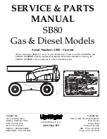 Preview for 2 page of Upright SB-80 Service & Parts Manual