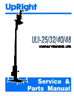 Preview for 1 page of Upright ULII-25 Service & Parts Manual