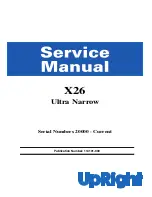 Upright X20N Service Manual preview