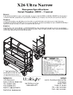 Preview for 2 page of Upright X26 Ultra Narrow Operator'S Manual