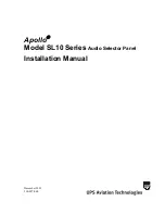 Preview for 1 page of UPS Aviation Technologies Apollo SL10 Installation Manual