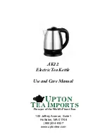 Upton Tea Imports AK12 Use And Care Manual preview