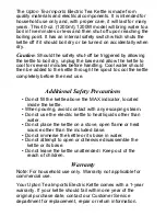 Preview for 2 page of Upton Tea Imports AK12 Use And Care Manual