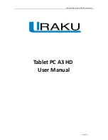 Uraku A3 User Manual preview