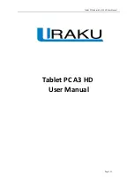 Uraku A3HD User Manual preview