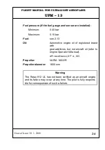 Preview for 16 page of Urban Air UFM - 13 LAMBADA Operations And Flight Manual