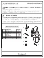 Preview for 1 page of urban ambiance Cambridge UQL1144 Installation Instructions