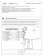 urban ambiance UQL1091 Installation Instructions preview