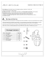 Preview for 1 page of urban ambiance UQL1143 Installation Instructions