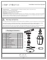 Preview for 1 page of urban ambiance UQL1160 Installation Instructions Manual