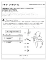 urban ambiance UQL1162 Installation Instructions preview