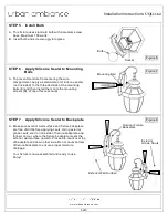 Preview for 5 page of urban ambiance UQL1162 Installation Instructions