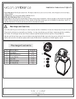 urban ambiance UQL1171 Installation Instructions preview