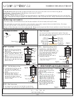 Preview for 1 page of urban ambiance UQL1247 Installation Instructions