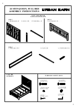 Предварительный просмотр 1 страницы Urban Barn AUSTIN QUEEN BED Assembly Instructions