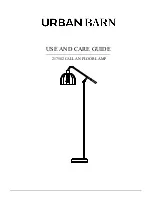 Preview for 1 page of Urban Barn CALLAN FLOOR LAMP Use And Care Manual