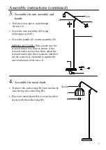 Preview for 5 page of Urban Barn CALLAN FLOOR LAMP Use And Care Manual