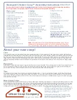 Preview for 2 page of Urban Coop Company Backyard Chicken Coop Assembly Instructions Manual