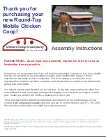 Urban Coop Company Round-Top Mobile Chicken Coop Assembly Instructions Manual preview