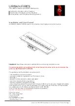 Preview for 1 page of URBAN FIRES UF950RCS Installation And User Manual