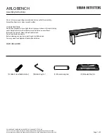 URBAN OUTFITTERS ARLO BENCH Assembly Instructions preview