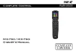 URC Complete Control MX-790 Owner'S Manual preview