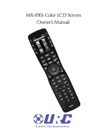 URC MX-890i Owner'S Manual preview