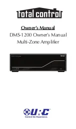 Preview for 1 page of URC Total Control DMS-1200 Owner'S Manual