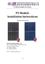 Preview for 1 page of URE PV Module Installation Instructions Manual